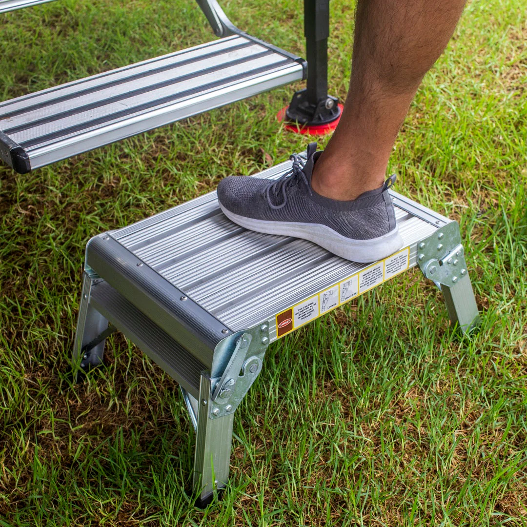Folding Step Stool - Aluminium