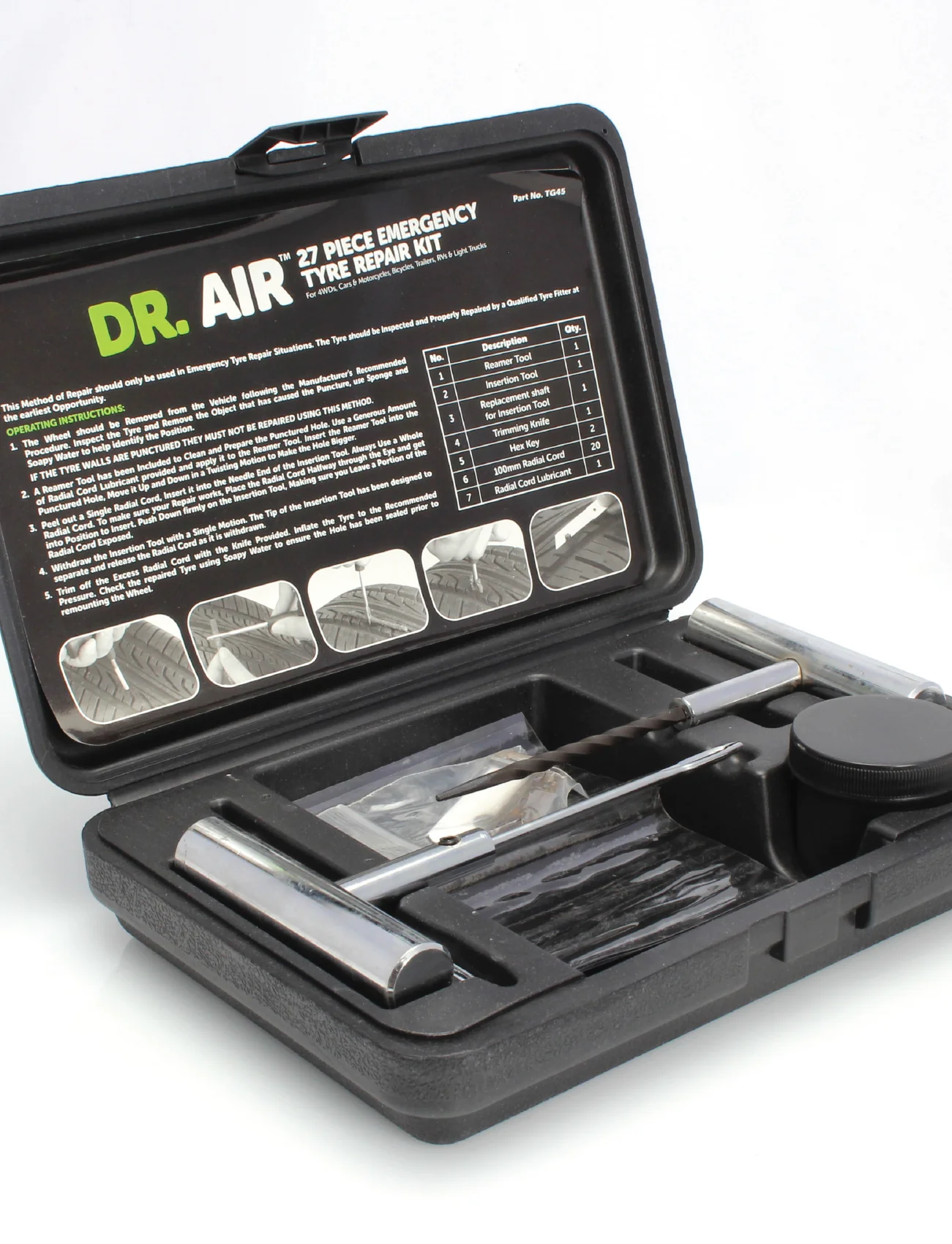 Tubeless Tyre Repair Kit | Heavy Duty 27 Pce - Image 2